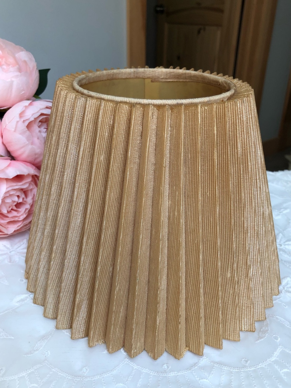 Vintage MCM Pleated 9” Lampshade